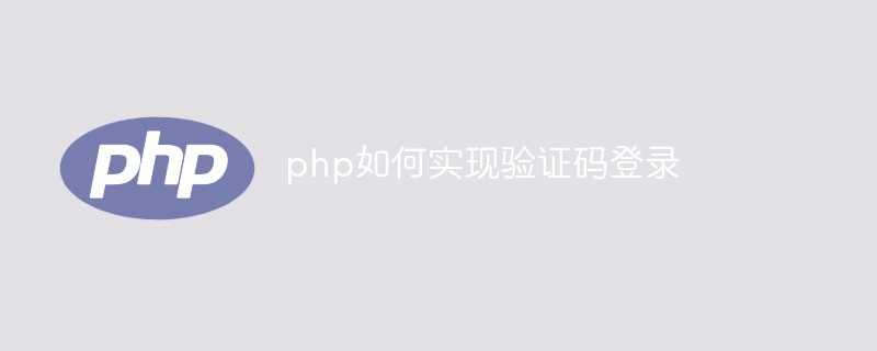 php如何实现验证码登录网站_php短信验证码api