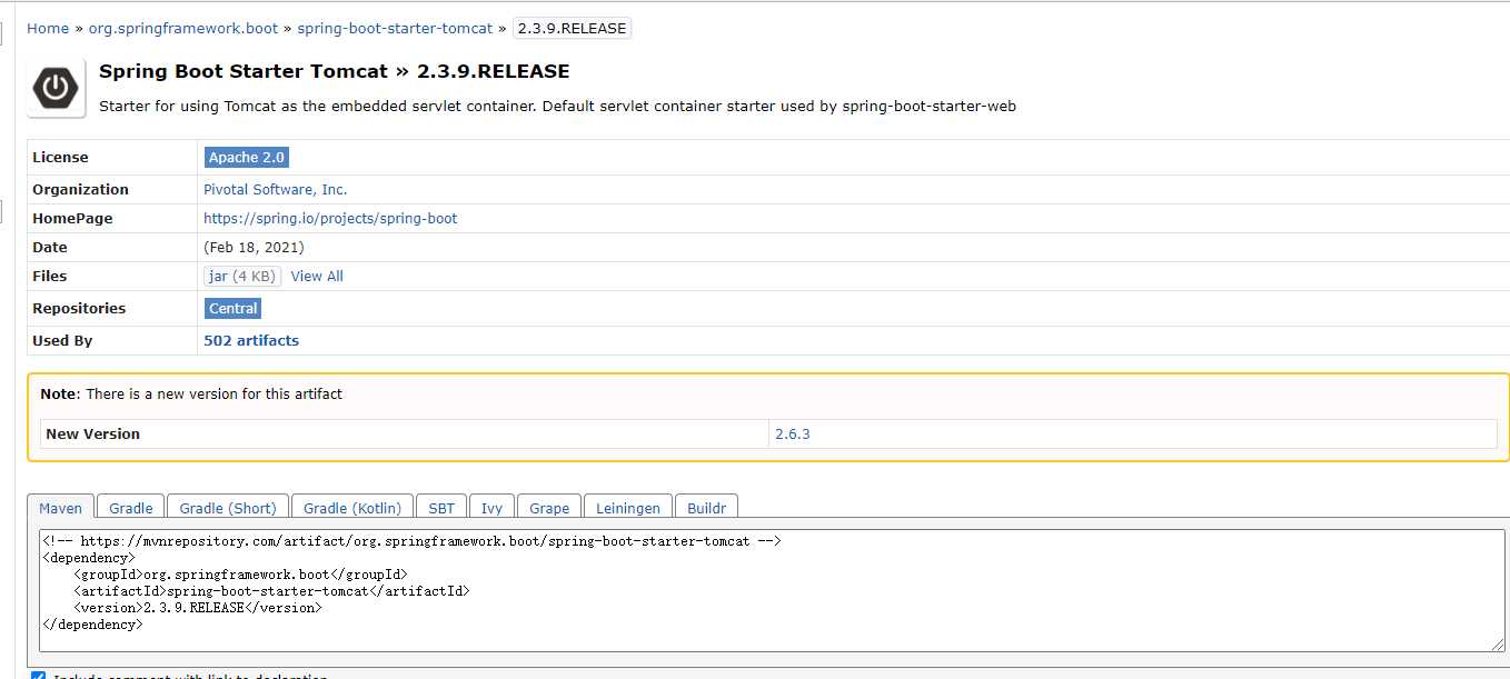 spring boot tomcat 版本_springboot命令行启动