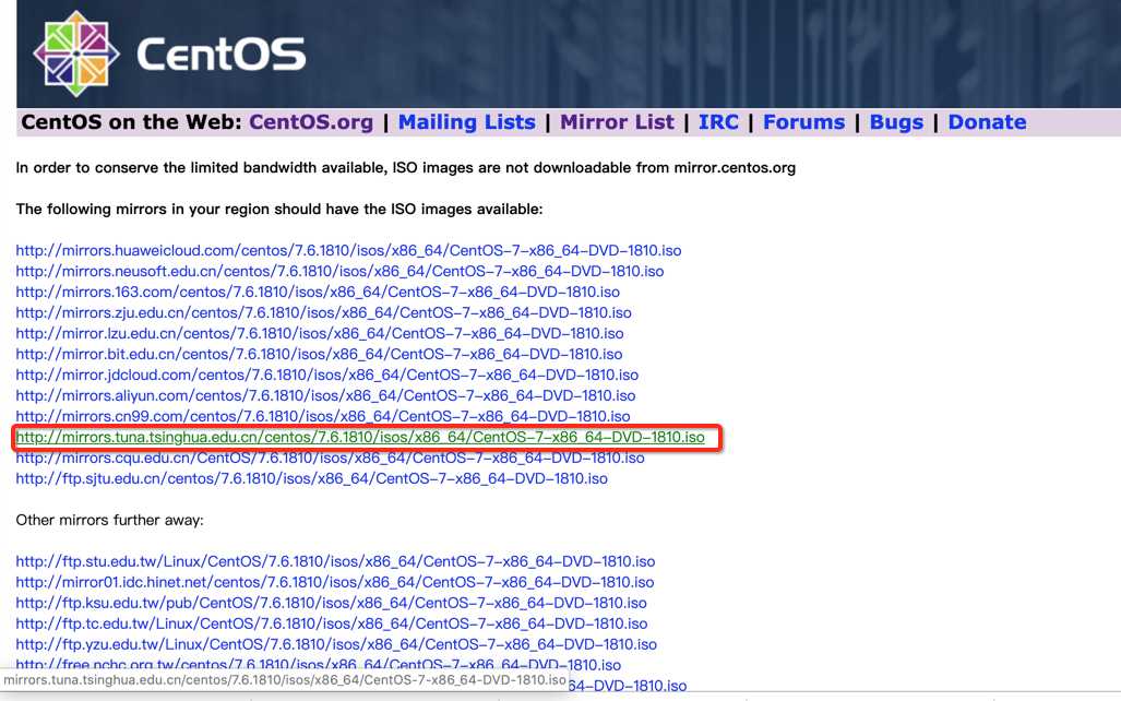 Centos 7镜像官网下载
